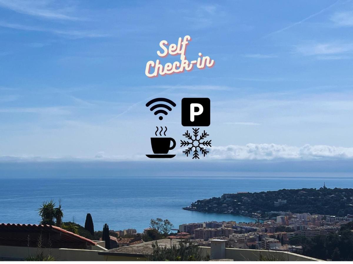 Le Best View, Climatise Vue Mer Panoramique, Parking Gratuit, Wifi Ментона Экстерьер фото